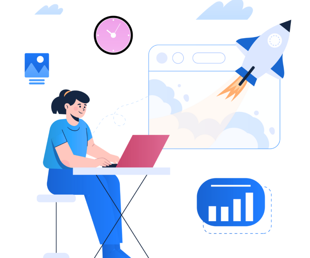 portofolio page, hero section illustration